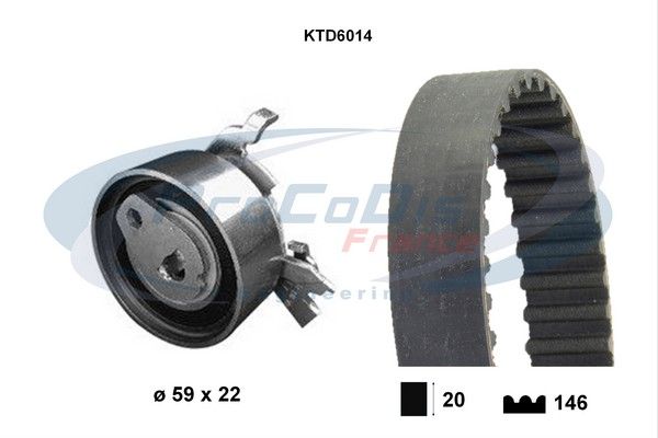 PROCODIS FRANCE paskirstymo diržo komplektas KTD6014